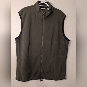 Men's Olive Green Fleece Vest IZOD XL